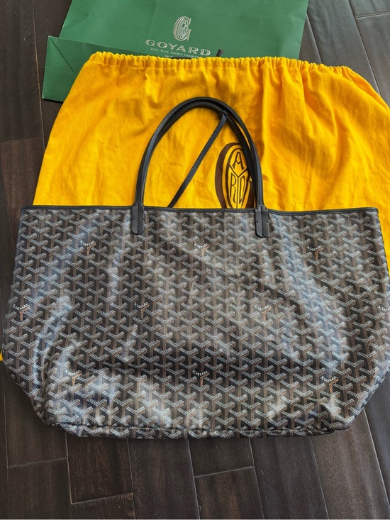 Goyard Handbags - Goyard Saint Louis GM Black Tote + Pouch Large